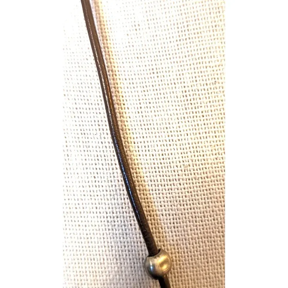 Silpada Israel 925 Sterling Silver Ball Leather Cord 30